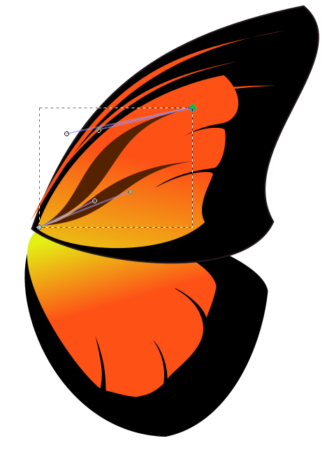 создаем узор на крыле бабочки