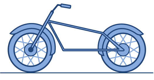 рисование руля и рамы колеса в inkscape