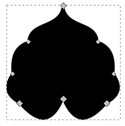 лист тыквы в inkscape
