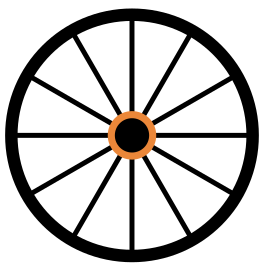 колесо из окружностей со спицами
