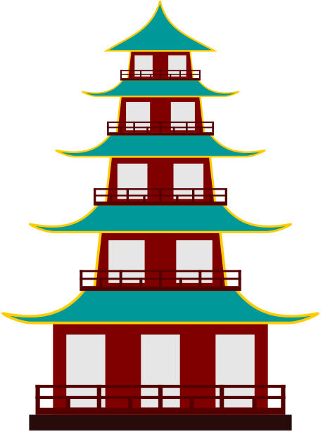 Буддийская пагода в векторе, с сайта enascor.ru 