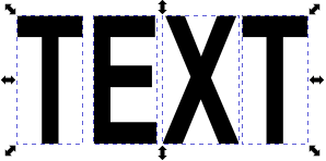 разбить текст на буквы в inkscape
