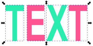 разбить текст на буквы в inkscape