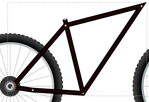 рисунок рамы велосипеда