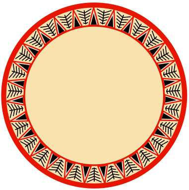 Тарелка в мезенской росписи