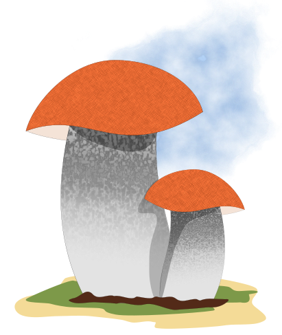 рисуем грибы вектор