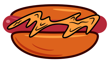 рисунок хот- дога вектор