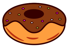 рисунок пончика вектор