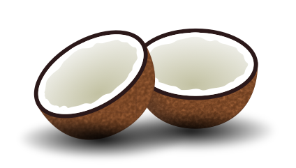 половинки кокоса рисунок