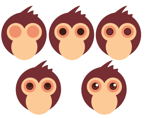 рисуем стикер с обезьянкой