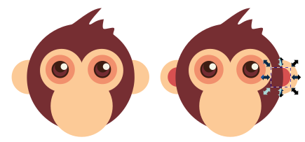 рисуем стикер с обезьянкой