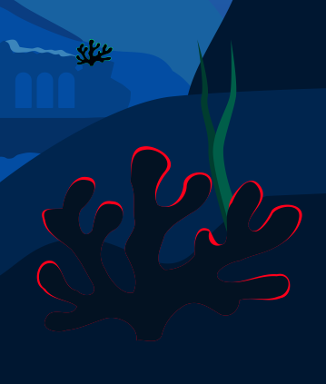 анимация кораллы и водоросли