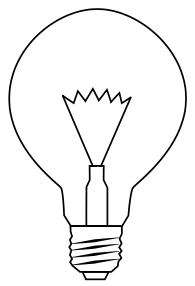 рисунок контур лампы для анимации