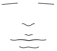 лицо из контуров для анимации