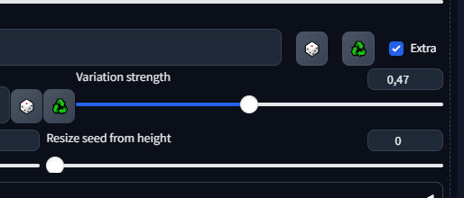 настройка Variation strength