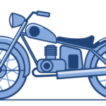 Рисунок мотоцикла в векторе