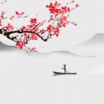 Китайские мотивы, анимация лодки на реке