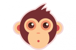 стикер обезьяна